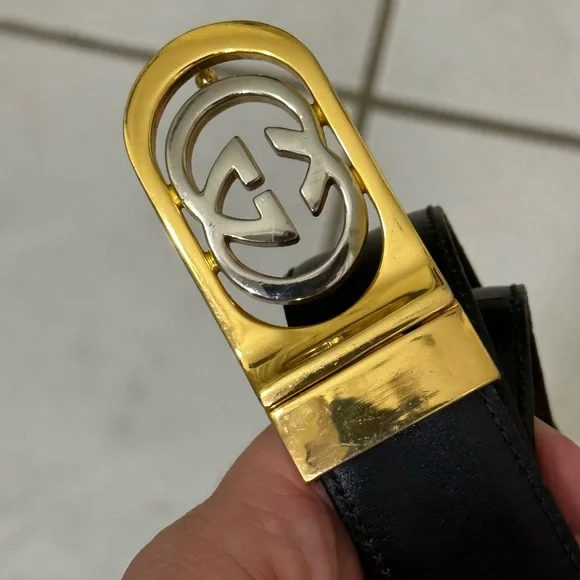 Gucci Black Leather Belt with Gold Buckle NEVER WORN Gucci | Accessories | Gucci Belt With Double G Buckle Size  main image 4